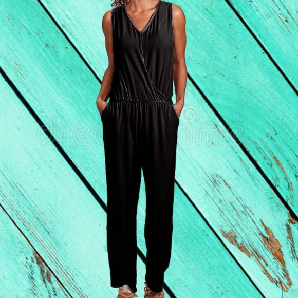 Fresh Produce XL NWT Black Ophelia Cotton Jersey Jumpsuit Jumper Romper